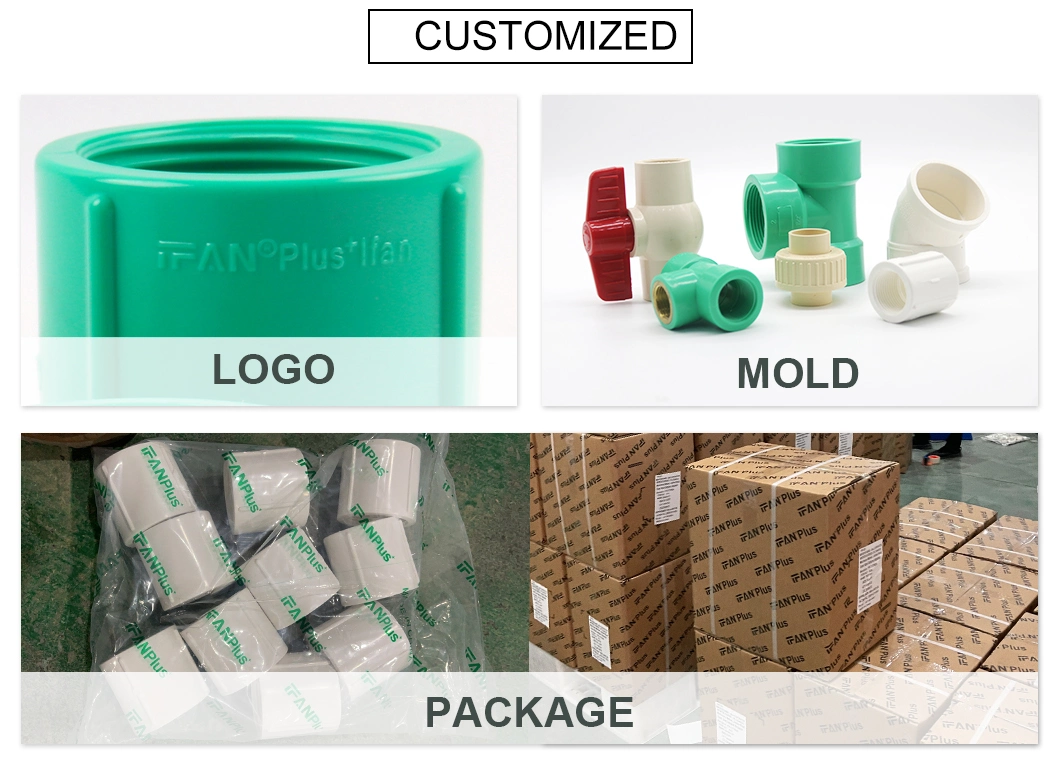Ifanplus Factory 90 Degree Elbow Sch80 ASTM2467 Types of PVC Elbow PVC Pipe Fittings