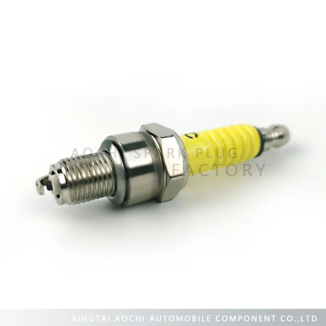 Cheap Yellow Bright Nickel Factory Motorcycle Spare Parts Spark Plug (A7TC)