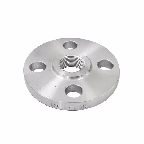 Bride A105 Bride de tuyau forgée en acier au carbone 150lb, 300lb, 600lb, Pn10, Pn16, Pn25 Fileté/ Plat/ Lâche/ Bride d'ancrage